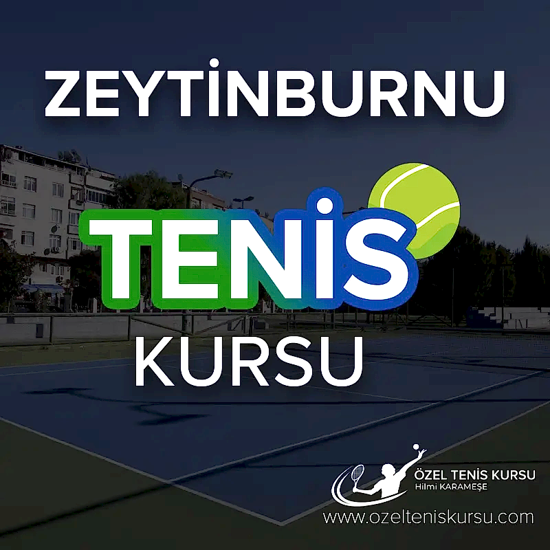 a tennis court with a ball and a building in the background,zeytinburnu tenis kursu.